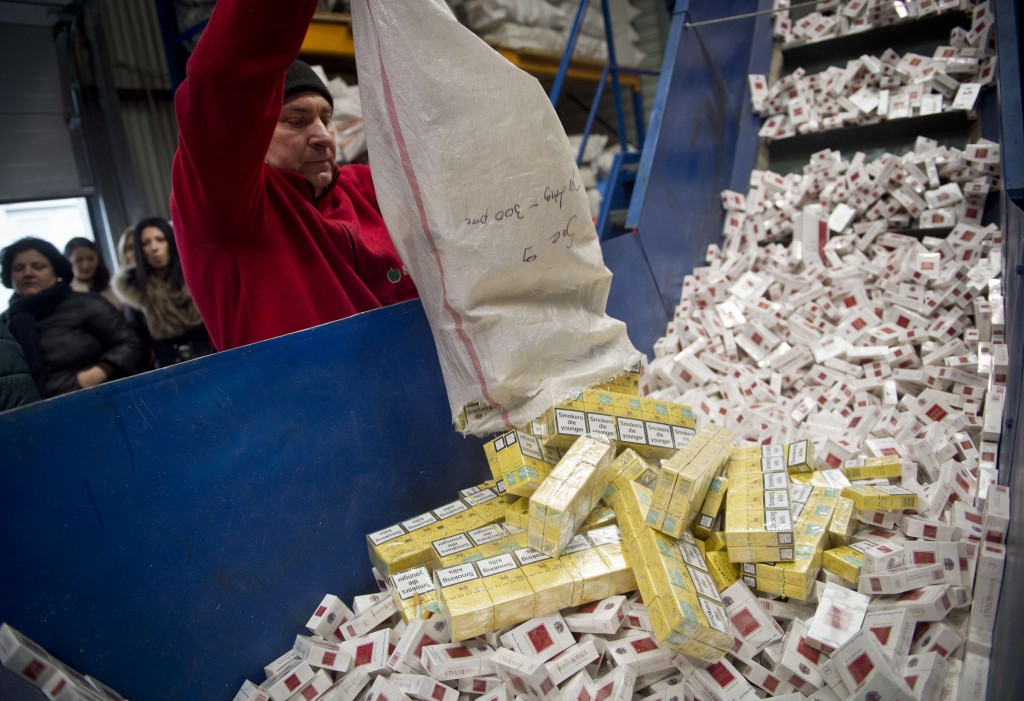 ROMANIA-POLICE-TOBACCO-SMUGGLING