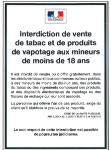 Affiche Interdiction mineur