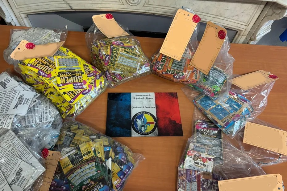 Des tickets à gratter saisies 