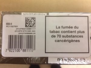 Paquet neutre identification-cartouche